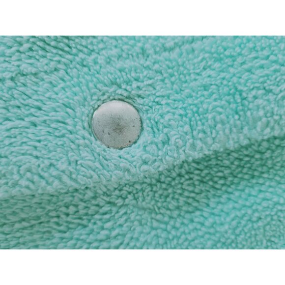 Vintage National Womens Snap-Front Mint Green Terrycloth Robe Size L Midi - Picture 12 of 13